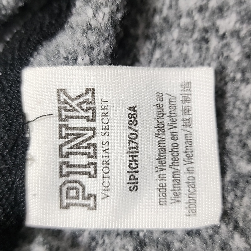 Victoria's Secret PINK Gray Hooded Crop Sweatshirt, Size S Small - Picture 11 of 13